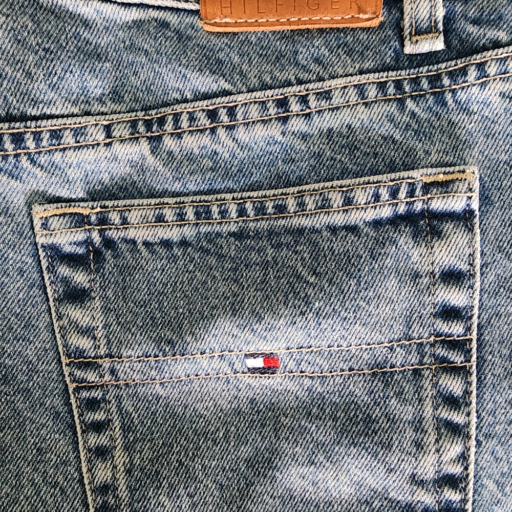 Vintage Y2k Tommy Hilfiger Blue Denim Mini Skirt - 12 - Picture 3 of 6